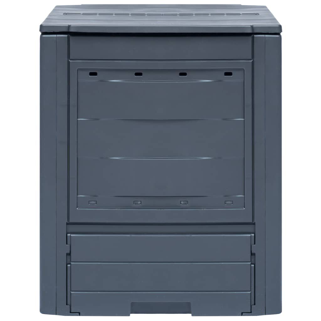 vidaXL Κομποστοποιητής Κήπου Γκρι 60 x 60 x 73 εκ. 260 Λίτρα