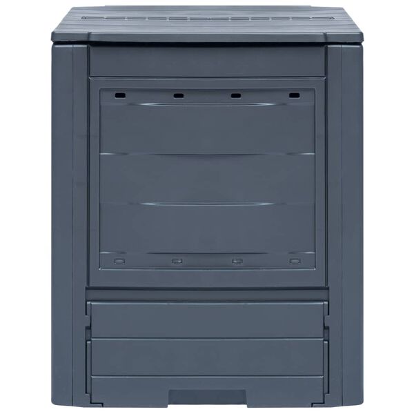 vidaXL Κομποστοποιητής Κήπου Γκρι 60 x 60 x 73 εκ. 260 Λίτρα