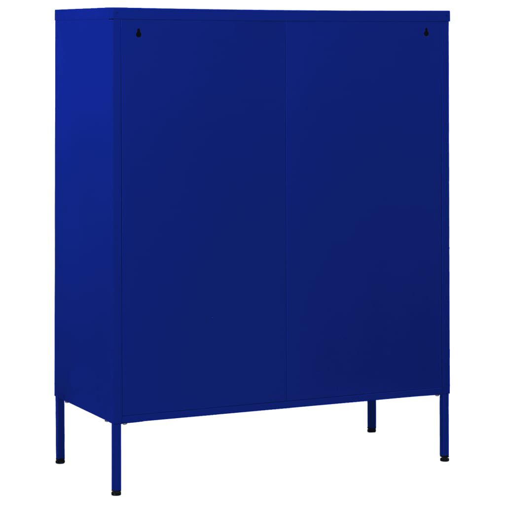 vidaXL Συρταριέρα Ναυτικό Μπλε 80 x 35 x 101,5 εκ. από Ατσάλι