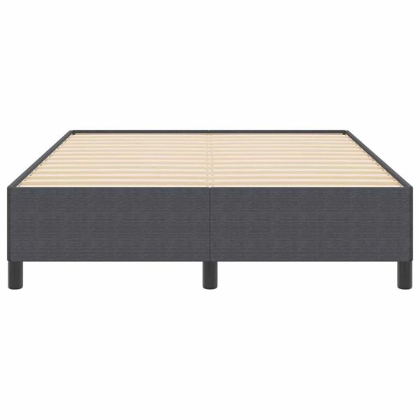 vidaXL Σκελετός Κρεβατιού Σκούρο γκρι 140 x 190 cm Βελούδο