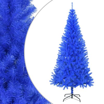 vidaXL Χριστουγεννιάτικο Δέντρο Τεχνητό Με Βάση Μπλε 210 εκ. PVC