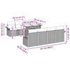 vidaXL Σετ Καναπέ Κήπου με μαξιλάρι 9 pcs Μπεζ Πολυ ράταν