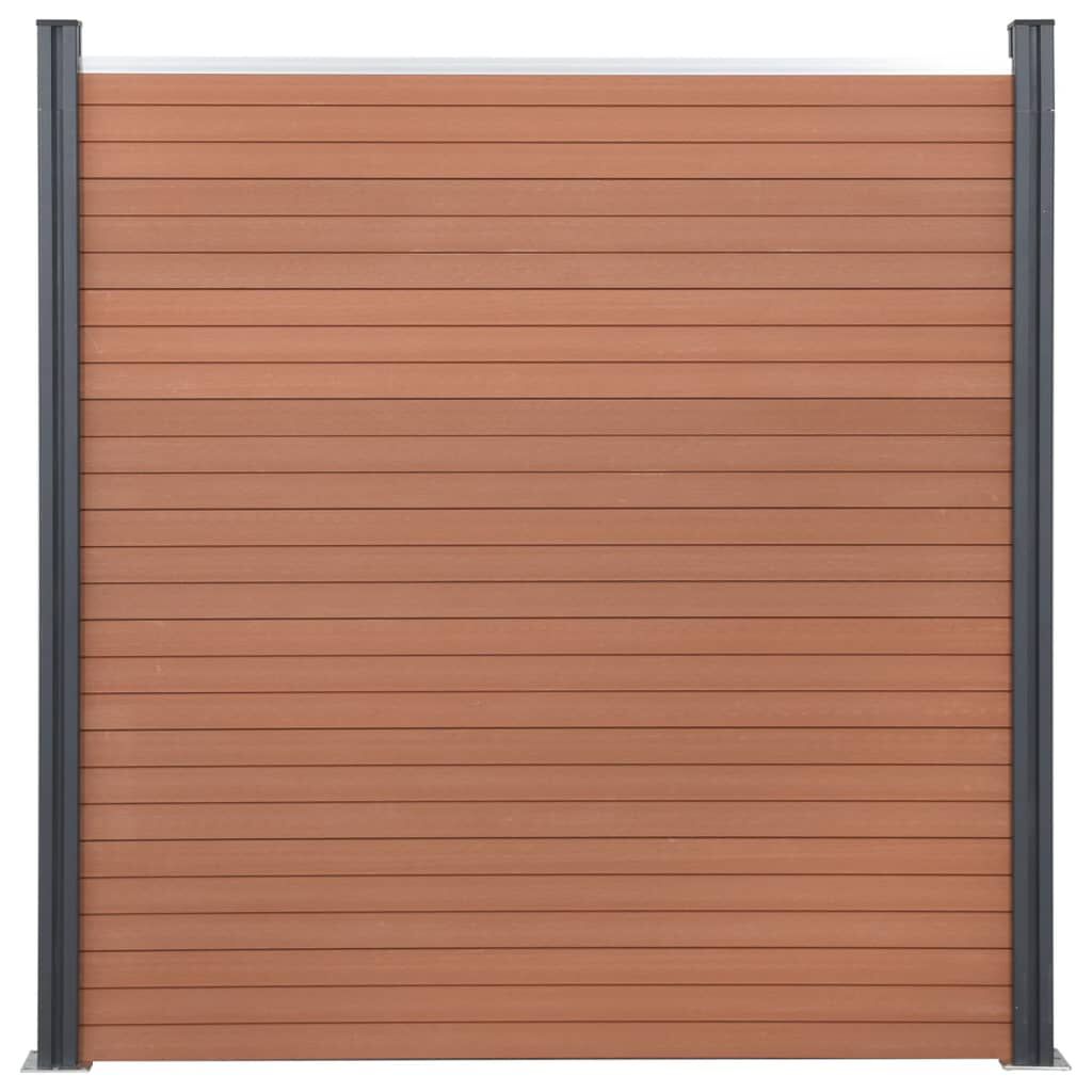 vidaXL Σετ Πάνελ Περίφραξης Καφέ 353x186 εκ. από WPC
