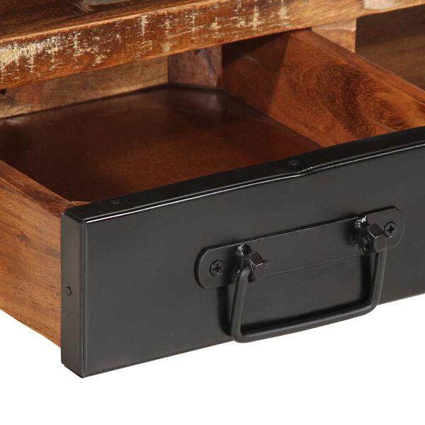 vidaXL Τραπεζάκι σαλονιού πολύχρωμο 90x50x36cm Ξύλο μασίφ αναγεννημένο