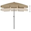 vidaXL Ομπρέλα Θαλάσσης Taupe 200 x 125 εκ.