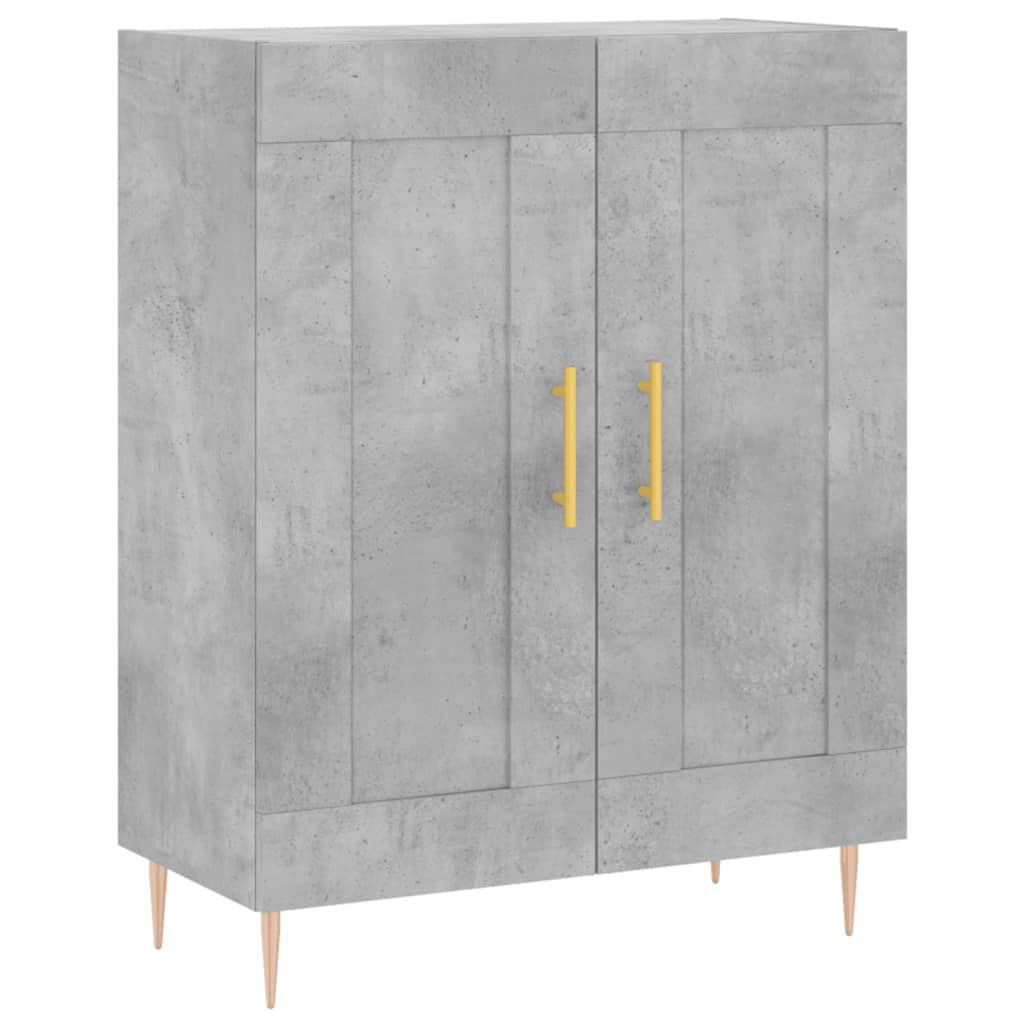 vidaXL Ντουλάπι Γκρι Σκυροδέματος 69,5x34x180 εκ. Επεξεργασμένο Ξύλο