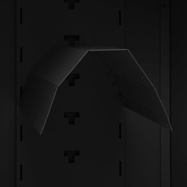 vidaXL Ντουλάπα για Σέλα Μαύρη 53 x 53 x 140 εκ. Ατσάλινη