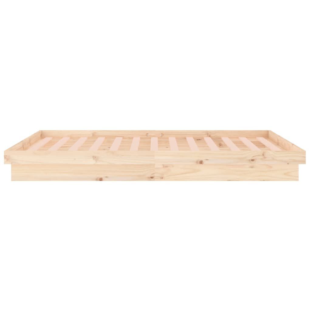 vidaXL Πλαίσιο Κρεβατιού με LED 160 x 200 εκ. από Μασίφ Ξύλο