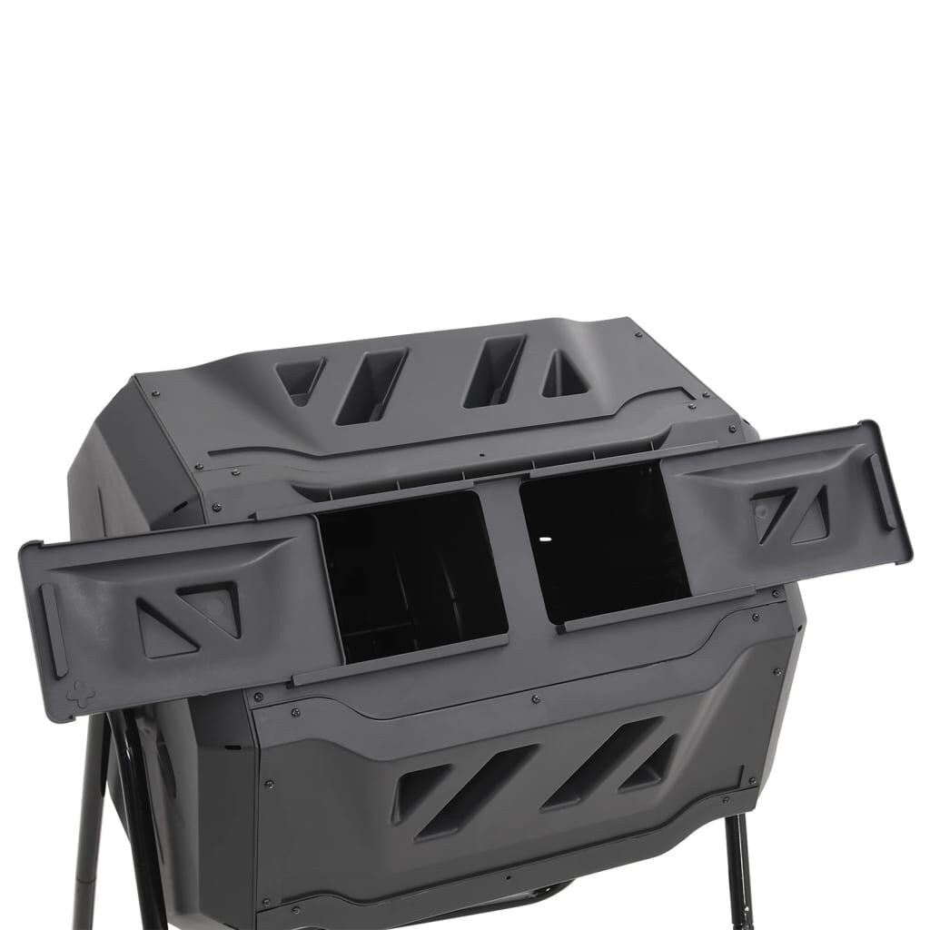 vidaXL Κάδος Κομποστοποίησης Κήπου Μαύρος 73 x 64 x 95 εκ. 160 Λίτρων