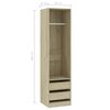 vidaXL Ντουλάπα με Συρτάρια Sonoma Δρυς 50 x 50 x 200 εκ. Επεξ. Ξύλο