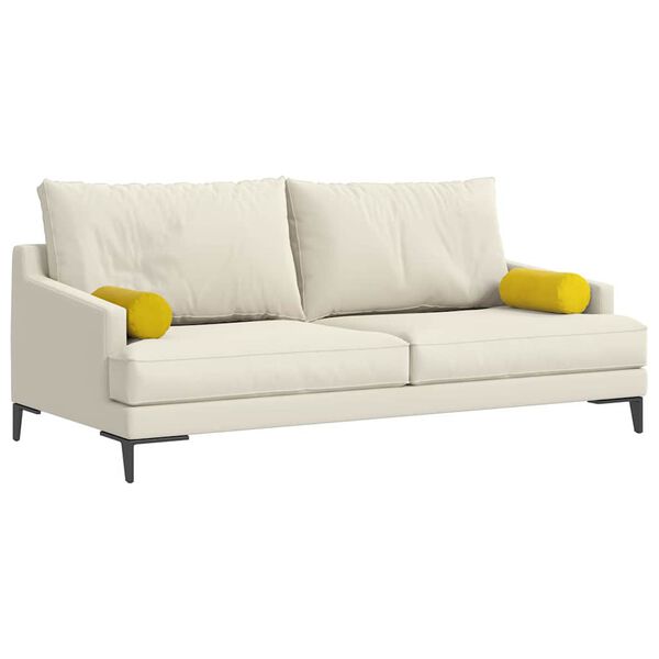 vidaXL Μαξιλάρια Στήριγμα 2 pcs Κίτρινο Ø 15 x 40 εκ