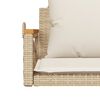 vidaXL Παγκάκι Κουνιστό Μπεζ 63x62x40 εκ. Συνθετικό Ρατάν με Μαξιλάρια