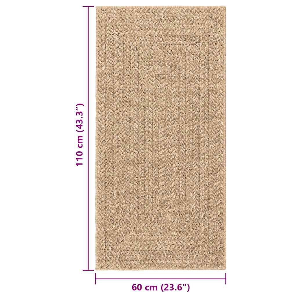 vidaXL Χαλί ZIZUR Όψη Γιούτας Εσωτ. & Εξωτ. Χώρου 60 x 110 εκ.