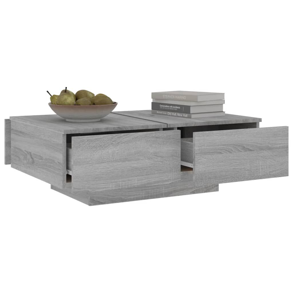vidaXL Τραπεζάκι Σαλονιού Γκρι Sonoma 90x60x31 εκ. Επεξεργασμένο Ξύλο