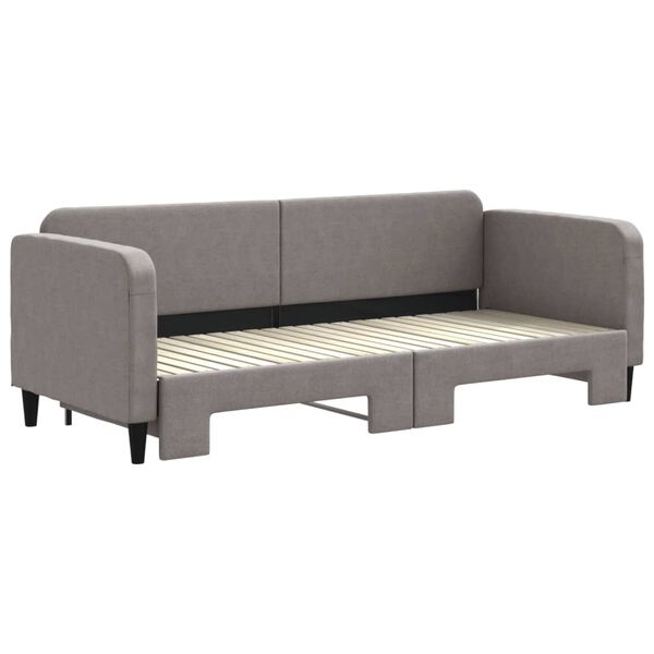 vidaXL Καναπές Κρεβάτι Συρόμενος Taupe 80 x 200 εκ. Υφασμάτινος