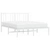 vidaXL Πλαίσιο Κρεβατιού με Κεφαλάρι Λευκό 120 x 200εκ. Μέταλλο