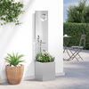 vidaXL Οθόνη Ιδιωτικότητας Κήπου Ασημί 32 x 140 εκ. Ανοξείδωτο ατσάλι