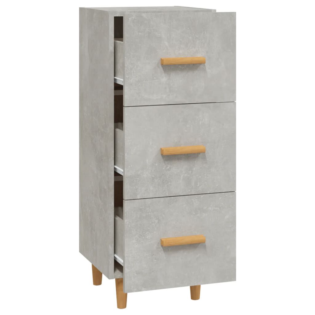 vidaXL Ντουλάπι Γκρι Σκυροδέματος 34,5x34x90 εκ. Επεξεργασμένο Ξύλο