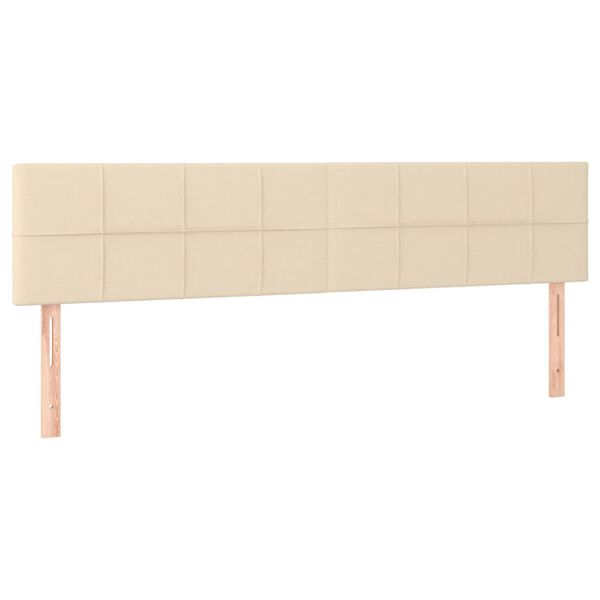 vidaXL Κεφαλάρια Κρεβατιού 2 τεμ. Κρεμ 100x5x78/88 εκ. Υφασμάτινο