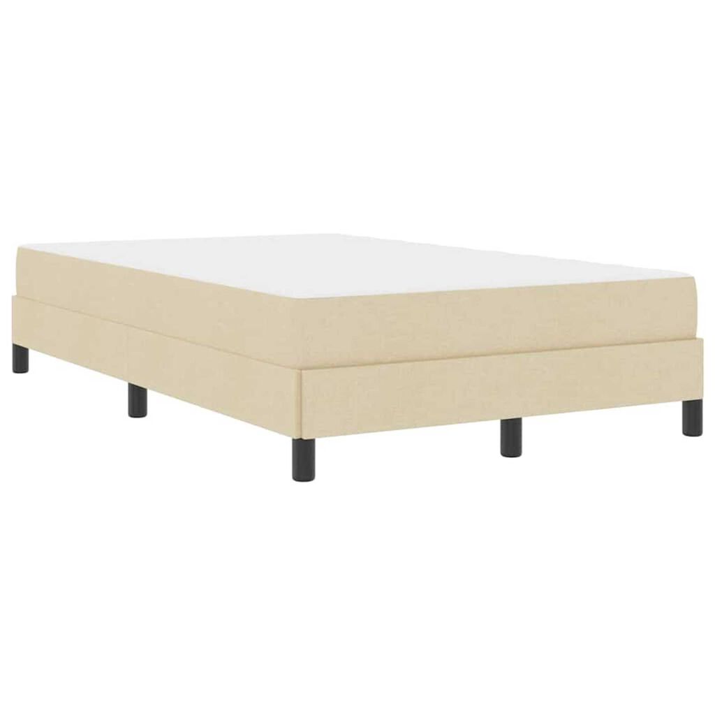 vidaXL Κρεβάτι με ελατήρια Άλλο Κρεμ 120 x 190 cm ύφασμα
