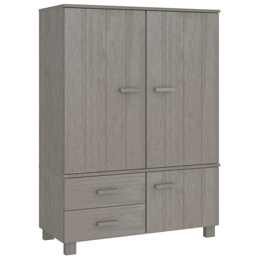 vidaXL Ντουλάπα HAMAR Αν. Γκρι 99 x 45 x 137εκ. από Μασίφ Ξύλο Πεύκου