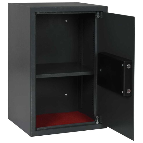 vidaXL Ψηφιακό Ασφαλές Σκούρο γκρι 40 x 35 x 60 εκ. Ατσάλι