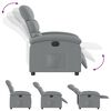 vidaXL Πολυθρόνα Ανακλινόμενη Ηλεκτρική Ανοιχτό Γκρι Υφασμάτινη