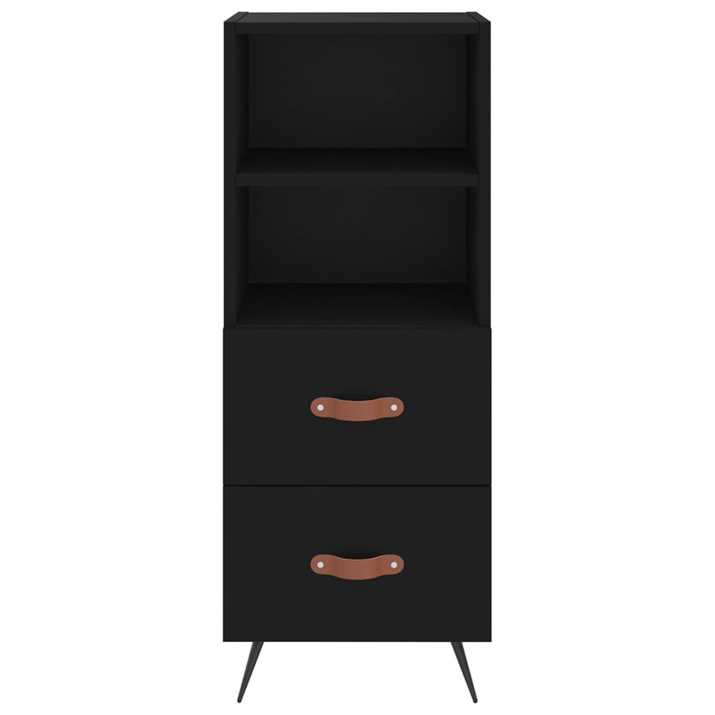 vidaXL Ντουλάπι Μαύρο 34,5 x 34 x 180 εκ. από Επεξεργασμένο Ξύλο