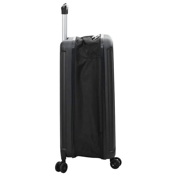 vidaXL Βαλίτσα με κλειδαριά Μαύρο 34 x 23 x 55.5 εκ. ΑΒΣ Πλαστικό