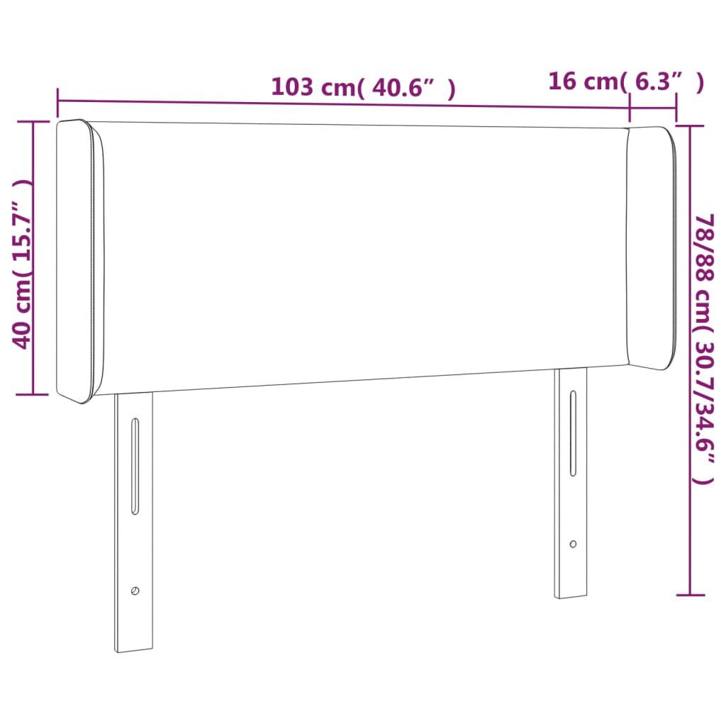 vidaXL Κεφαλάρι με Πτερύγια Κρεμ 103x16x78/88 εκ. Υφασμάτινο