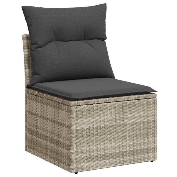 vidaXL Σετ Καναπέ Κήπου 7 pcs Ανοιχτό γκρι και Σκοτεινό γκρι