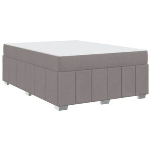 vidaXL Σκελετός Κρεβατιού με στρώμα Taupe 160 x 200 cm ύφασμα