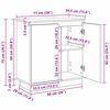 vidaXL Κομοδίνο Μαύρη Οξυά 71 x 34.5 x 75 εκ. Επεξεργασμένο ξύλο