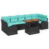 vidaXL &Sigma;&epsilon;&tau; &Kappa;&alpha;&nu;&alpha;&pi;έ &Kappa;ή&pi;&omicron;&upsilon; &mu;&epsilon; &alpha;&pi;&omicron;&theta;ή&kappa;&epsilon;&upsilon;&sigma;&eta; 8 pcs &Mu;&alpha;ύ&rho;&omicron; &Pi;&omicron;&lambda;&upsilon; &rho;ά&tau;&alpha;&nu;