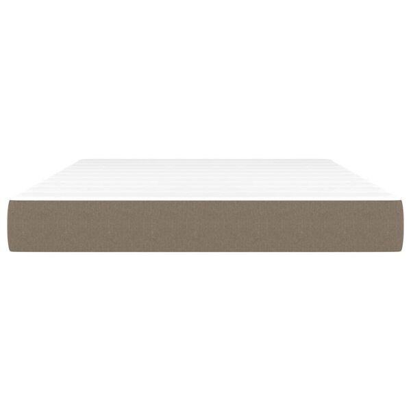 vidaXL Στρώμα με Pocket Springs Taupe 140x200x20 εκ. Υφασμάτινο