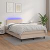 vidaXL &Kappa;&rho;&epsilon;&beta;ά&tau;&iota; Boxspring &Sigma;&tau;&rho;ώ&mu;&alpha;&LED &Kappa;&alpha;&pi;&omicron;&upsilon;&tau;&sigma;ί&nu;&omicron; 120x190 &epsilon;&kappa;. &Sigma;&upsilon;&nu;&theta;. &Delta;έ&rho;&mu;&alpha;