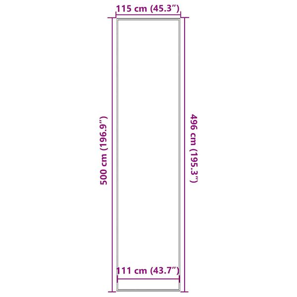 vidaXL Πατάκι Εισόδου Καφέ 115 x 500 εκ.