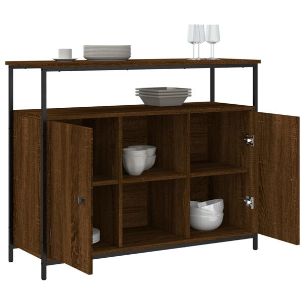 vidaXL Συρταριέρα Καφέ Δρυς 100x35x80 εκ. από Επεξεργασμένο Ξύλο