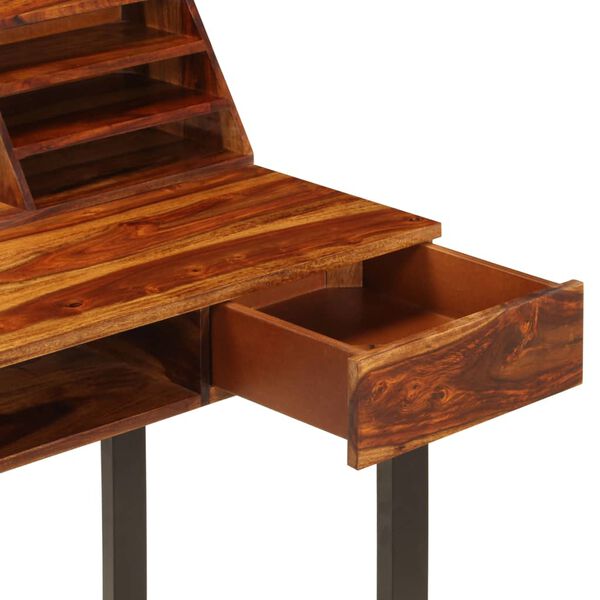 vidaXL Γραφείο 110 x 50 x 94 εκ. από Μασίφ Ξύλο Ακακίας και Ατσάλι