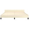 vidaXL Πλαίσιο Κρεβατιού με Κεφαλάρι Κρεμ 160x200 εκ. Συνθετικό Δέρμα