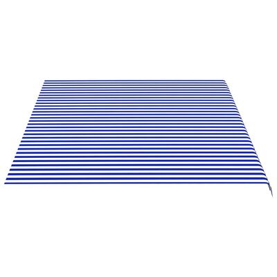 vidaXL Τεντόπανο Ανταλλακτικό Μπλε / Λευκό 5 x 3,5 μ.