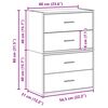 vidaXL Ντουλάπια με 2 συρτάρια 2 τεμ. Καφέ Δρυς 60x31x40 εκ.