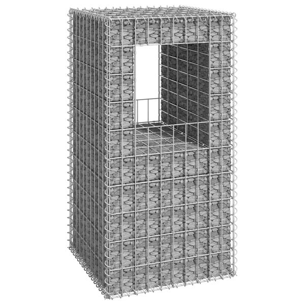 vidaXL Συρματοκιβώτιο Στύλος 50 x 50 x 100 εκ. Σιδερένιο