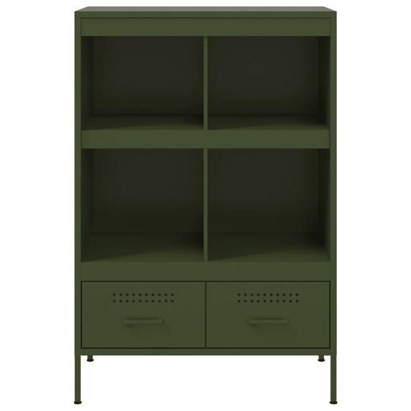 vidaXL Ντουλάπι Πράσινο Λαδί 68x39x101,5 εκ. από Ατσάλι