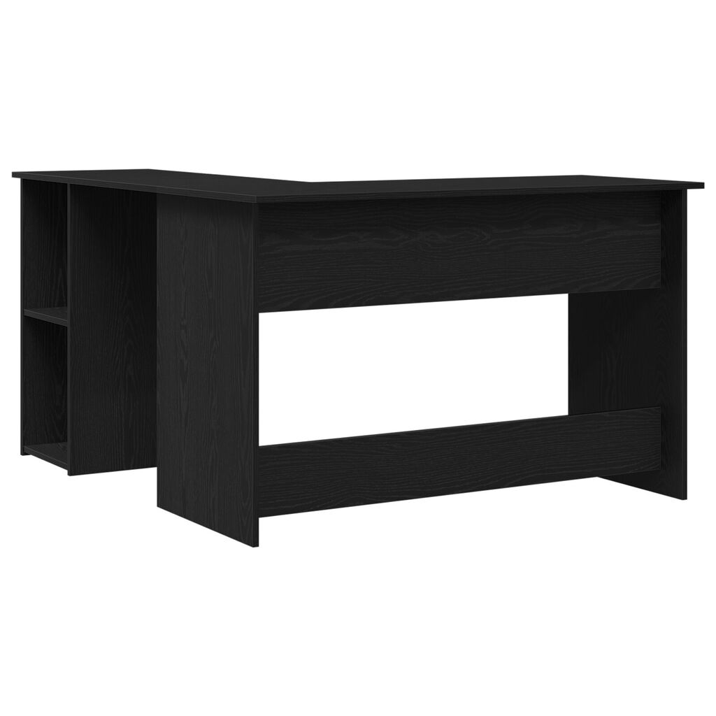 Γραφείο vidaXL Μαύρο Δρυς 120x140x75 εκ. Από Επεξεργασμένο Ξύλο