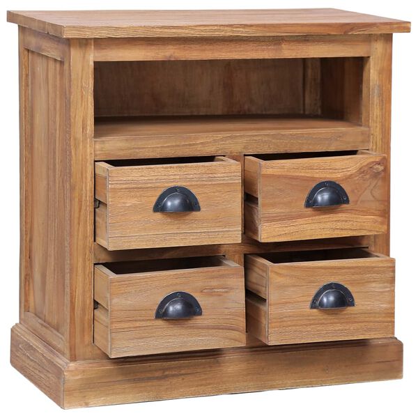 vidaXL Συρταριέρα με Ράφι 60 x 30 x 60 εκ. από Μασίφ Ξύλο Teak