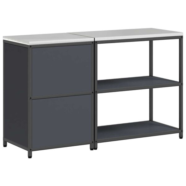vidaXL Σετ Αποθήκευσης Κουζίνας 2 pcs Ανθρακί 150 x 50 x 92 εκ.