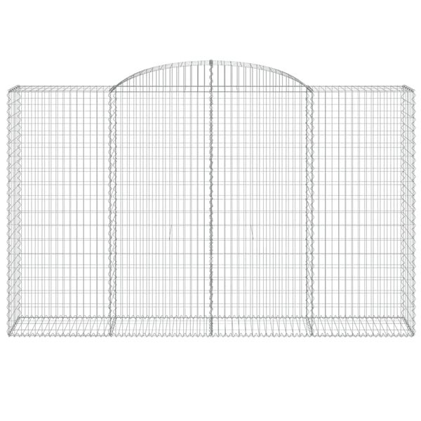 vidaXL Συρματοκιβώτια Τοξωτά 10 τεμ. 300x50x180/200 εκ. Γαλβαν. Ατσάλι