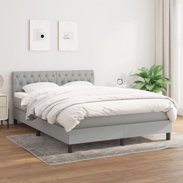 vidaXL &Kappa;&rho;&epsilon;&beta;ά&tau;&iota; Boxspring &mu;&epsilon; &Sigma;&tau;&rho;ώ&mu;&alpha; &Alpha;&nu;&omicron;&iota;&chi;&tau;ό &Gamma;&kappa;&rho;&iota; 140x200 &epsilon;&kappa;. &Upsilon;&phi;&alpha;&sigma;&mu;ά&tau;&iota;&nu;&omicron;