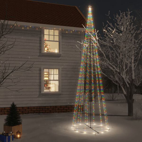 vidaXL Χριστουγεννιάτικο Δέντρο Κώνος 1134 LED Πολύχρωμο 230x800 εκ.